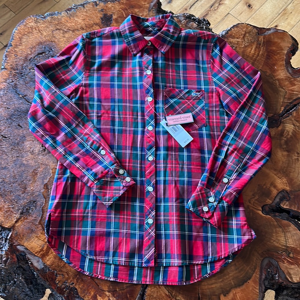 NWT Vineyard Vines plaid relaxed 0